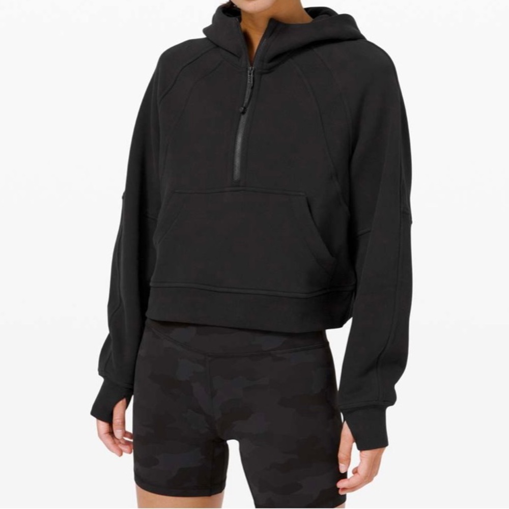 lululemon athletica Scuba Oversized 1/2 Zip Hoodie Black -Size XL/XXL